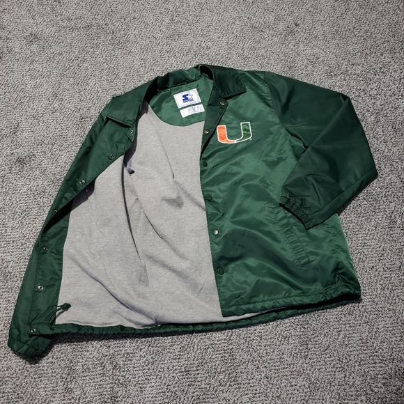 STARTER Other - Final Markdown: Miami Hurricanes Coach Jacket - Large